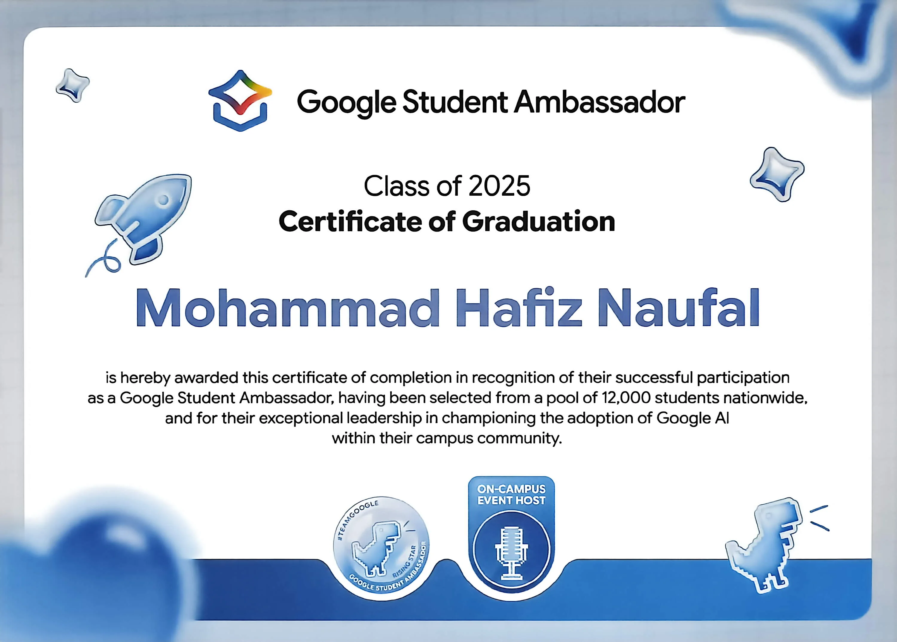 Google Student Ambassador 2025